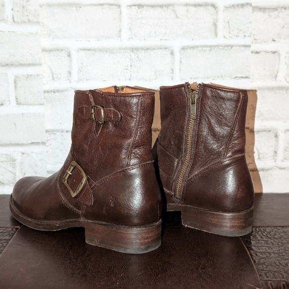 FRYE Tyler Engineer Leather Boots Womens Size 6.5 - Picture 5 of 12